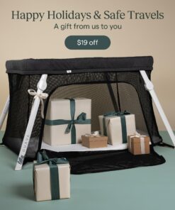 Alternative view of Guava Lotus Travel Crib with Lightweight Backpack Design | Certified Baby Safe Portable Crib | Folding Play Yard with Comfy Mattress for Babies & Toddlers | Compact Baby Travel Bed