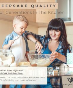 Stainless Steel Measuring Cups & Spoons Set - Heavy Duty, Stackable 13-Piece Set - Dry Foods, Liquids, Dishwasher-safe - Professional Metal Kitchen Utensils By Morgenhaan 13-Piece Baker's Bliss Kit 35 81XPCv6yhVL 1