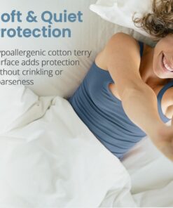 SafeRest 100% Waterproof Full Size Mattress Protector - Fitted with Stretchable Pockets - Machine Washable Cotton Mattress Cover for Bed - Perfect Bedding Airbnb Essentials for Hosts 29 81XQjJuKdKL 2