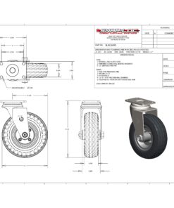 Caster 6 Inch Air-Ride Swivel 300 Pound Pneumatic Rubber, Standard Plate 1-3/4"x2-7/8" 8 81XQoQ13QyL