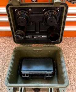 DemerBox DB2: Waterproof, Portable, and Rugged Outdoor Bluetooth Speakers. Loud Sound, 40+ hr Battery Life, Dry Box + USB Charging (Pesaro Green) Pesaro Green 26 81XRAlLVL