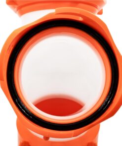 Camco RhinoFLEX Camper/RV Wye Sewer Hose Fitting | Features 360-Degree Swivel Ends & Built-In Gaskets for Odor Tight Connection | Allows for 2 Sewer Hoses to Connect to the Same Dump Station (39812) , Orange Wye Fitting 17 81XUFAGluJL
