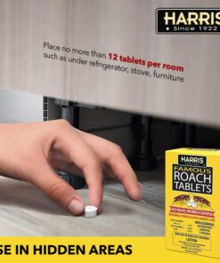 Harris Roach Tablets, Boric Acid Roach Killer with Lure for Insects (4oz, 96 Tablets) 4 oz 28 81XUMAiq8cL