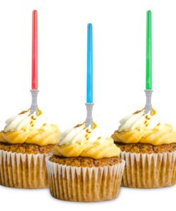 Light Sabre Cupcake Decoration Toppers Sticks Picks Set for Children Birthday Party, Fan Shows, Movies, 4" inches Tall (12 Pack) 27 81XV1iVGFgL