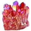 mookaitedecor Titanium Coated Natural Rock Crystal Cluster Geode Stone Specimen, Red #1-red 39 81XVPvj2xEL