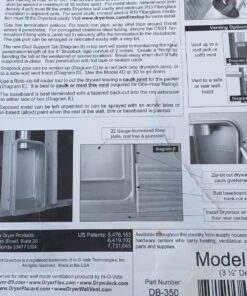 Dryerbox Model 350 DB-350 | New Construction 2x4 walls - venting up Up Venting in New 2x4 Wall 32 81XWmZavBUL