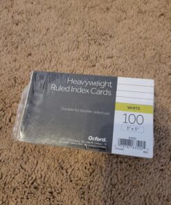 Oxford Heavyweight Ruled Index Cards, 3" x 5", White, 100 Per Pack (63500) 100 Count (Pack of 1) 33 81XYt30cg8L