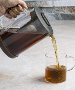 Primula Pace Cold Brew Iced Coffee Maker with Durable Glass Pitcher and Airtight Lid, Dishwasher Safe, Perfect 6 Cup Size, 1.6 Qt, Black 24 81XZDr4ACL