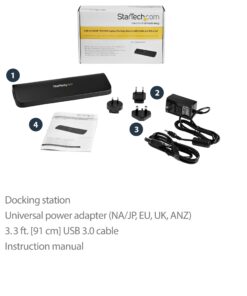 StarTech.com Dual Monitor USB 3.0 Laptop Docking Station with HDMI/DVI/VGA, 3x USB-A Hub, GbE, Audio, Universal Type-A Dock for Windows/macOS/ChromeOS - TAA Compliant (USB3SDOCKHDV) 14 81XZFF3w1aL