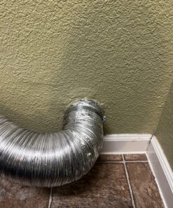 Dryer Dock The Original Dryer Vent Quick Release - Two-Piece Dryer Hose Quick-Connect, Twist & Lock Tight, Fits 4 Inch Tubes,White 46 81XZTwakFtL
