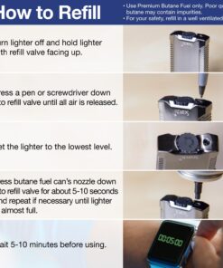 Scorch Torch Aficionado Easy Slide Switch Triple Jet Flame Butane Torch Cigarette Cigar Lighter w/Butane Window (Gunmetal) 20 81XZmLcf7BL