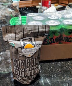 Jun Kombucha Starter Culture - USDA Certified Organic Jun SCOBY & Starter Tea - Makes 1 Gallon - Brewed with Organic Green Tea & Honey - Brew Jun Tea! 50 81XaG16lcyL