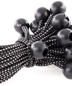 Kotap BB-6B Ball Bungee Cord, Heavy-Duty & Versatile, Indoor & Outdoor, Tarp Tie-Down, Organize & Secure, 6-Inch, Black, 25 Pack 6 Inch 25-Pack 28 81XaY20T9qL