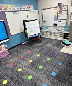 SitSpots® 30 Multi Color Circle Packs - Classroom Circle Floor Dots | The Original Sit Spots for Your Classroom Seating, Organizing and Managing Your Students (4" Circles (30), Original Multi-Color) 4" Circles (30) 25 81Xb zXctiL