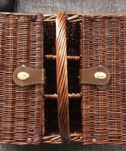 Juvale Wicker Picnic Basket for 4 with Utensils, Glasses, and Insulated Cooler Bag - Luxury Camping, Picnic Essentials, Picnic Kit 59 81Xb0vMJxlL