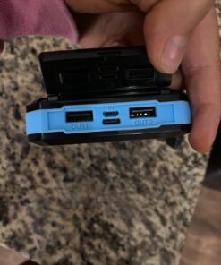 Power-Bank-Portable-Solar-Charger-30000mAh Battery Pack with Emergency LED Flashlight & 2x2.1A USB-A Output Ports Compatible with iPhone 14/13 Series, Samsung, and More, Perfect for Hiking, Camping Blue&Black 41 81Xb6eqY1hL 2