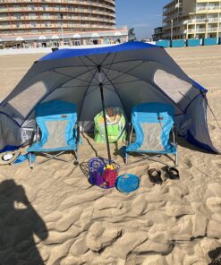 Sport-Brella Super-Brella SPF 50+ Sun and Rain Canopy Umbrella for Camping, Beach and Sports Events (8-Foot, Blue) 45 81XbxKaTnIL