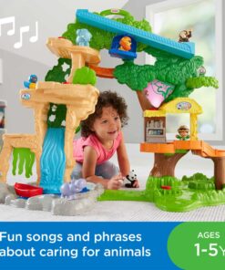 Alternative view of Fisher-Price Little People Toddler Playset Share & Care Safari 2-Ft Tall Toy with Lights Sounds & 7 Figures for Ages 1+ years (Amazon Exclusive)