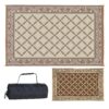 Stylish Camping 116097 6-feet by 9-feet Reversible Mat, Plastic Straw Rug, Large Floor Mat for Outdoors, RV, Patio, Backyard, Picnic, Beach, Camping (Brown/Beige) 6'x9' Brown/Beige