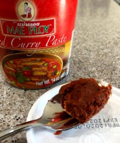 Mae Ploy Red Curry Paste, Authentic Thai Red Curry Paste For Thai Curries And Other Dishes, Aromatic Blend Of Herbs, Spices And Shrimp Paste, No MSG, Preservatives Or Artificial Coloring (14oz Tub) 14 Ounce (Pack of 1) 35 81Xg8MbZOGL