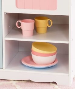 KidKraft 27-Piece Pastel Cookware Set, Plastic Dishes and Utensils for Play Kitchens, Gift for Ages 18 mo+ 30 81Xi6BqXlL