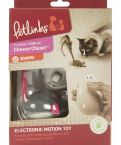 Alternative view of Petlinks Cheese Chaser Electronic Motion Remote Controlled Cat Toy, Battery Powered - Gray/White, One Size