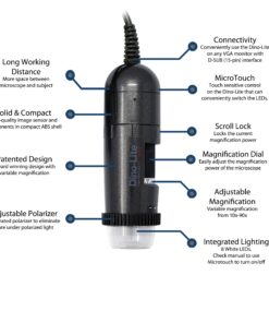 Dino-Lite VGA Digital Microscope AM4116ZTL – 800 x 600 Resolution, 10x - 90x Optical Magnification, Polarized Light, Long Working Distance 10 81XiZEbUmwL