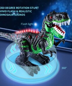 TEMI 8 Channels 2.4G Remote Control Dinosaur Toys for Kids 3 4 5 6 7 Years, Electric Stunt RC Walking T- Rex Toy with Lights and Sounds Powered by Rechargeable Battery, Gift for Boys 1 pack with remote 24 81XibH7aprL