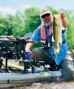 YakAttack Omega Fishing Rod Holder with Track Mounted LockNLoad Mounting System, Pro and Standard Edition - Multiple Colors | Kayak Fishing Accessories Black (Professional) 28 81XjNGGuR3L