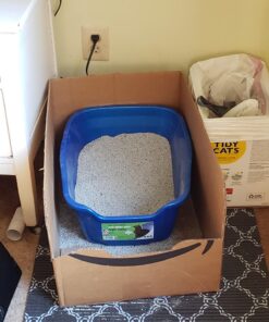 Van Ness Pets Large Open High Sided Cat Litter Box, Blue, CP2HS Pack of 1 43 81XkT4TIH8L