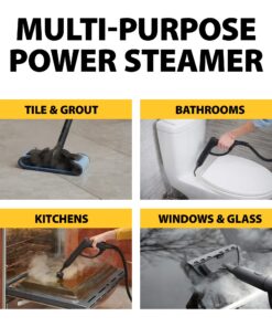 Wagner Spraytech 0282014 915e On-Demand Steam Cleaner & Wallpaper Removal, Multipurpose Power Steamer, 18 Attachments Included (Some Pieces Included in Storage Compartment) For Floor 915 Steam 44 81Xp8o8eKLL
