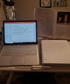 Laptop Bed Tray Desk, SAIJI Adjustable Stand for Bed, Foldable Table with Storage Drawer Eating, Working, Writing, Gaming, Drawing (Gray, X-Large) Gray 23.6 x 17.7 In 27 81XqBxmz3iL