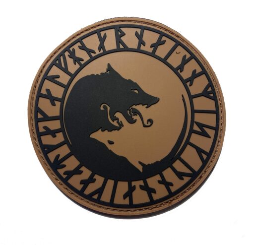 The Viking “ÚLFHÉÐNAR, NO Mercy, ONLY Violence Wolf Rune PVC 3.5" Morale Tactical Patch (Hook/Loop)