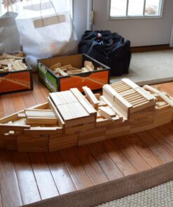 KEVA Structures 200 Wood Building Planks Set - Building Toy Includes 200 Wooden Blocks and Idea Book - Ages 5 and Up 28 81Xr0Qk xL