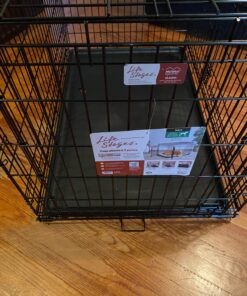 MidWest Homes for Pets Large Dog Crate | MidWest Life Stages Double Door Folding Metal Crate | Divider Panel, Floor Protecting Feet, Leak-Proof Pan | 42L x 28W x 31H Inches For Large Dog Breed 42.0"L x 28.0"W x 30.0"H Lifestages; Double Door 47 81XutBI3aL