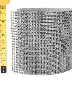 Silver Diamond Sparkling Rhinestone Mesh Ribbon for Event Decorations, Wedding Cake, Birthdays, Baby Shower, Arts & Crafts, 4.75" x 10 Yards, 24 Row, 1 Roll 40 81Xv1GjiD L 2
