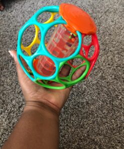Bright Starts Oball Easy Grasp Rollin' Rainstick Rattle Cause & Effect Infant Toy, Age 3 Months and up Multicolored 25 81XvFRR2nWL 5