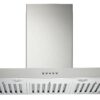 KOBE RAX2130SQB-WM-1 Brillia 30-inch Wall Mount Range Hood, 3-Speed, 750 CFM, Fits Ceiling Height 7'-8.5', Stainless steel