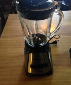 Hamilton Beach Power Elite Blender for Shakes and Smoothies with 3-Cup Vegetable Chopper Mini Food Processor, 40oz Glass Jar, 12 Functions for Puree, Ice Crush, Black and Stainless Steel (58149) 57 81XwIT dcHL