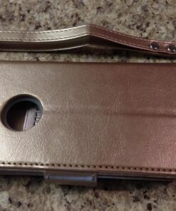 FYY Designed for iPhone SE Case 2016 (1st Generation) / iPhone 5 Case/iPhone 5s Case, Luxury PU Leather Wallet Phone with Card Holder Protective Shockproof Kickstand Case Cover Gold A-Gold 39 81XwXscgqxL