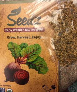Organic Beet Seeds, APPR. 225, Early Wonder Tall Top Beet, Heirloom Vegetable Seeds, Certified Organic, Non GMO, Non Hybrid, USA 12 81Xx34DXz4L