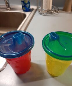 The First Years Take & Toss Spill Proof Sippy Cups - Reusable Toddler Cups - Rainbow - Kids Cups and Snap On Lids for Ages 9 Months and Up - 4 Count Classic Rainbow 55 81XxeD1rIKL 3