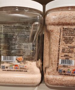 Himalayan Chef Himalayan Pink Salt Fine Grain, Plastic Jar-5 lbs Himalayan Salt fine Plastic Jar 5 Pound (Pack of 1) 40 81XxmpDvwzL