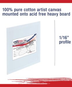 US Art Supply 8 X 8 inch Professional Artist Quality Acid Free Canvas Panel Boards for Painting 12-Pack (1 Full Case of 12 Single Canvas Board Panels) 8" x 8" 23 81XzLVAK0eL
