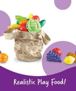 Alternative view of Learning Resources Fresh Picked Fruit And Veggie Tote, 17 Piece, Age 18 months+, Multicolor,8 L x 9 W in One Size