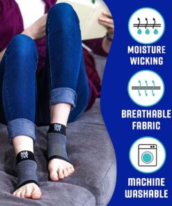 Bitly Plantar Fasciitis Socks for Women & Men - Best Foot & Ankle Compression Sleeve, Brace for Everyday Use - Provides Arch Support & Heel Pain Relief (Black, Large) Black 1 29 81Y0bG3i EL 6