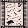 Simply Home Music Notes Piano & Instruments Afghan Throw Blanket 50" x 60" 37 81Y21l4HjDL