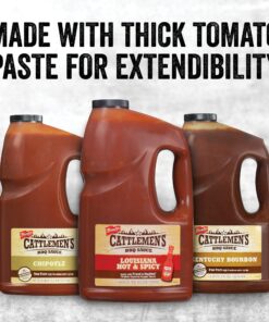Cattlemen's Louisiana Hot & Spicy BBQ Sauce, 1 gal - One Gallon Container of Spicy Barbeque Sauce Made with Ripe Tomatoes, Best on Shrimp, Chicken Tacos, Meatballs and More 24 81Y4petE6mL