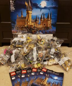 LEGO Harry Potter Hogwarts Castle 71043 Building Set - Model Kit with Minifigures, Featuring Wand, Boats, and Spider Figure, Gryffindor and Hufflepuff Accessories, Collectible for Adults and Teens Standard 95 81Y52DTFLIL
