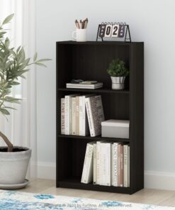 Alternative view of Furinno Basic 3-Tier Bookcase Storage Shelves, Espresso